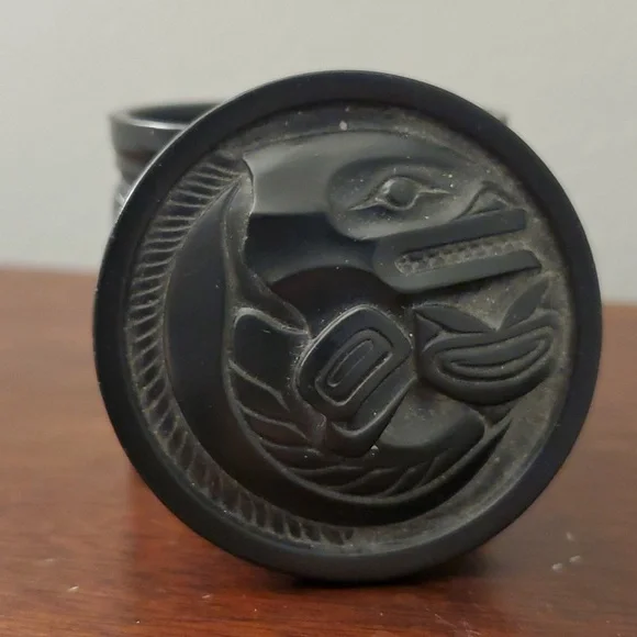 BOMA Native Canada Carved Lidded Box/Bowl - Picture 4 of 8